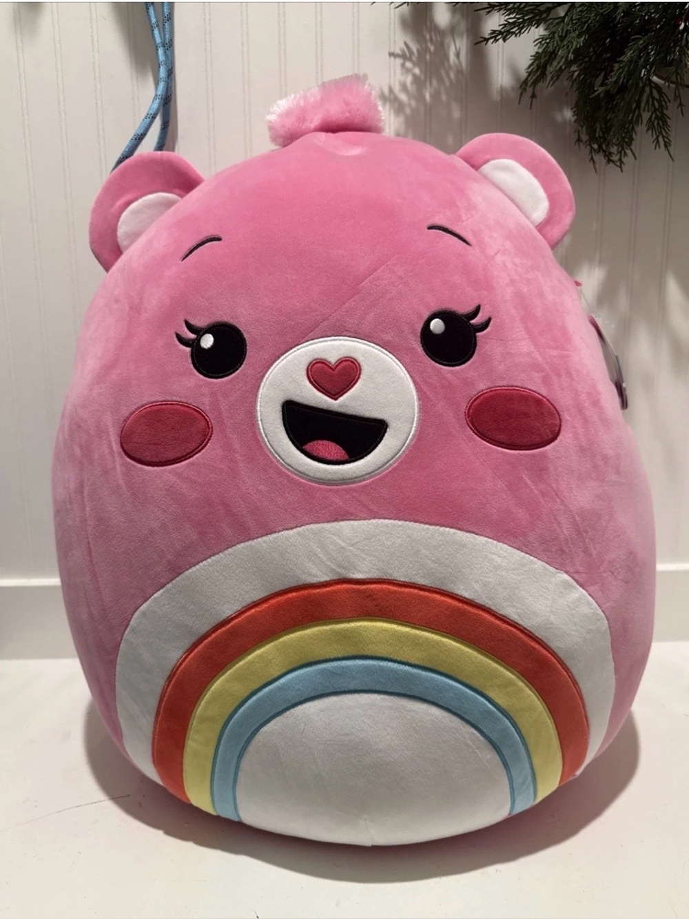 NWT Care Bears Cheer Bear 20” Squishmallows with Rainbow- Jumbo